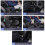 Auto Center Console Armrest Pillow with USB, Adjustable Width, White Line 6