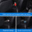 Auto Center Console Armrest Pillow with USB, Adjustable Width, White Line 7