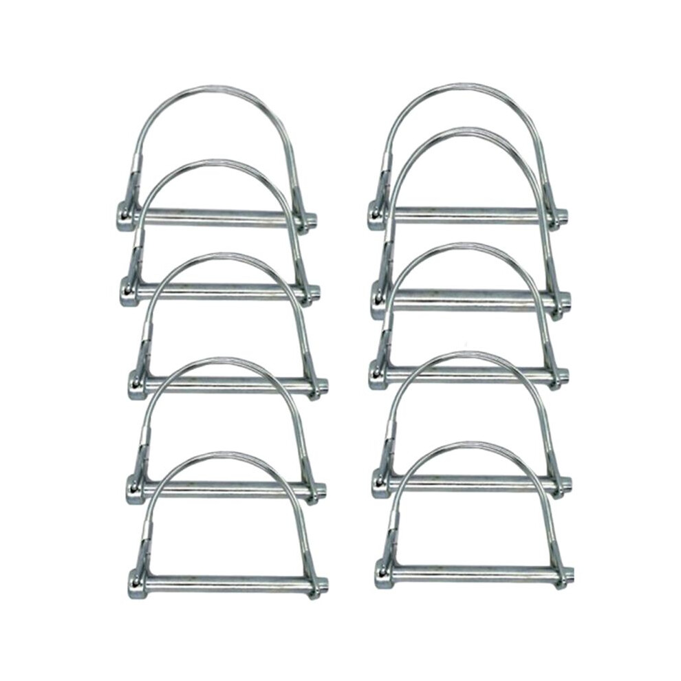 10Pcs 6X70mm Shaft Locking Pin W Ear Arch D Shape Trailer Shaft Locking Pin Safety Coupler Pin For Car Boat/Farmtrailers 4713304969183