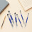 6Pièces Accessoires Dessin Bleu Double Fonction Estompage 8
