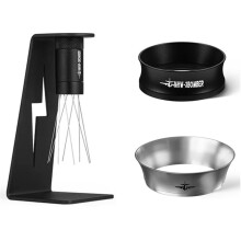 MHW-3BOMBER WDT Tool Espresso Distribution Tool with Magnetic Stand,Adjustable Range Coffee Needle Stirrer Dosing Funnel Set,B