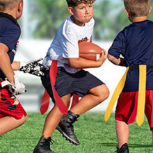 Green Kids Flag Football Set, Adjustable Flag Football Belt, Suitable for Youth and Adult Flag Football