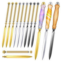 9 Pcs Letter Openers Woodturn Project Kit, DIY Envelope Slicer Paper Letter Cutter Turning Kit Gift Making Supplies