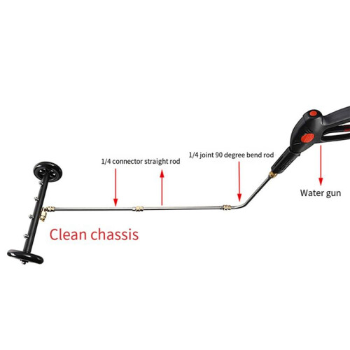 Undercarriage Cleaner 4000Psi 16 Inch Car Chassis Road Surface Multi-Function Cleaning Machine High Pressure Washer 2