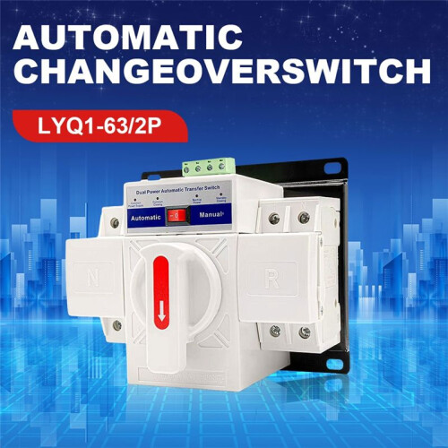 LYQ1-63/2P AC230V Micro-Type Updated Version Circuit Breaker Dual Power Automatic Auto Transfer  Safe and Reliable 1