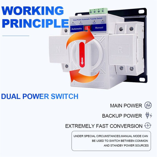 LYQ1-63/2P AC230V Micro-Type Updated Version Circuit Breaker Dual Power Automatic Auto Transfer  Safe and Reliable 2