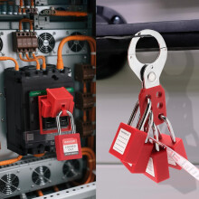 Lockout Tagout Kit Electrical Loto-with Padlocks,Hasps, Zip Ties, Tags & Storage Bag for Industrial/Electrical Equipment