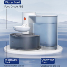 Spender Katzenwasserbrunnen Bewegliches Wasser Unplugged Automatischer Wasserspender Haustier Hundetränke Haustierfutterspender Katzenbrunnen