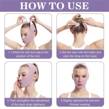 Gesichtsabnehmender Verband, V-Linie, Gesichtsformer, Kinn- und Wangenlifting-Gürtel, Gesichtsmassagegurt, Gesichtspflege-Tools