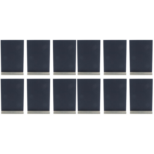 12Pièces Tableau À Écrire Noir Double-Side Avec Base Pour Décoration