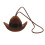 Accessoire Miroir Auto Chapeau Cowboy Décor Western Marron 1