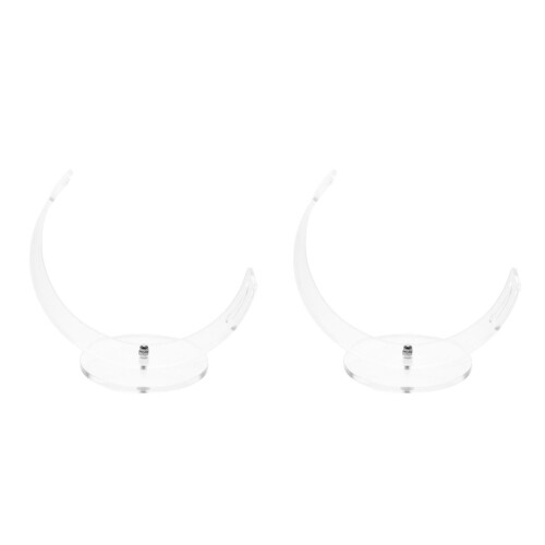 2Pcs Transparent Acrylic Barber Scissor Stand Space-Saving Organizer