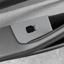 Autofenster-Glashebeschalter-Panel-Abdeckung, Fenstersteuerungsknopf, Silikonrahmen für Model Y Juniper 2025, Grau, Lhd