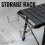 Outdoor Aluminum Table Side Storage Rack,Hanging Mesh Table Expansion Bracket,Table Extension Basket Folding Rack 5