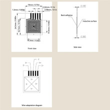 2PCS Force Sensor 10g to 1Kg Resistive Film Pressure Sensor 4 Zones High Sensitivity for Skateboards Robots