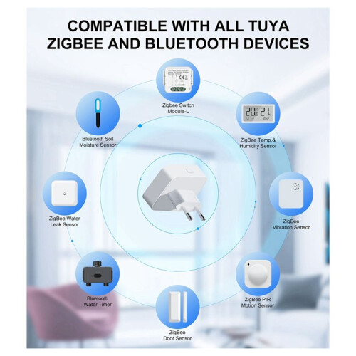 Gateway Hub Plug-in Type ZigBee/ Multi-Mode Gateway Bridge for  Home Automation Work with Alexa US Plug