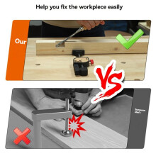 RUITOOL Workbench Dog Hole Clamp Quick Acting Clamps Hold Down Adjustable Fast Fixed Clip Fixture for Hand Planer Bench Hole
