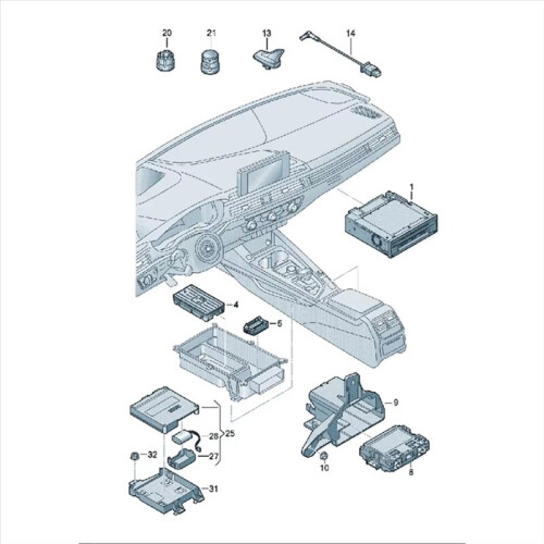 Module de Commande Automobile 8W0035284A pour  Q5 Q7 Q8 A6 A7 8W0 035 284A