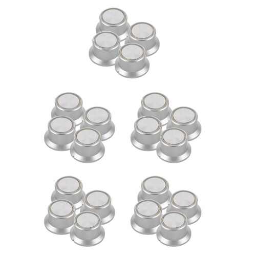 20Pièces Knobs Volume Rotatifs Argentés Translucides Pour Audio Maison