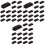 75Pcs Durable Adhesive Cable Clamps Black Plastic Cord Organizer 3