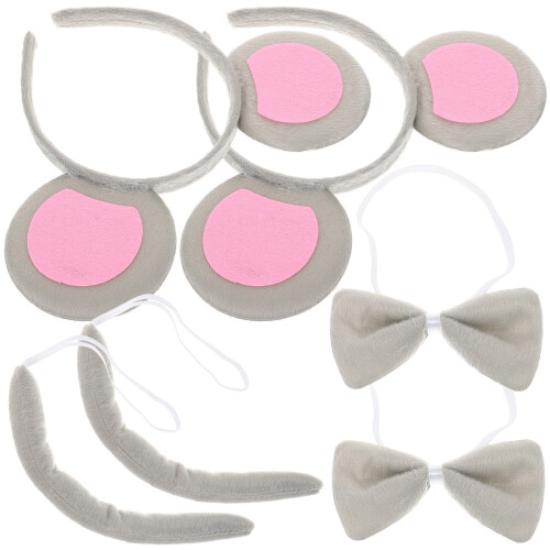 10Ensembles Ensemble Souris Oreilles Et Queue Costume Accessoires Colorés 2
