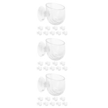30Pcs Clear Acrylic Aquarium Feeder Planter Cups with Suction Cups