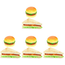 8St Decoreerbaar Fake Brood PU Assorti Kleuren Sandwich Model