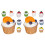 12Pcs Realistic Fake Cupcake Models PU Material Assorted Color Display 1