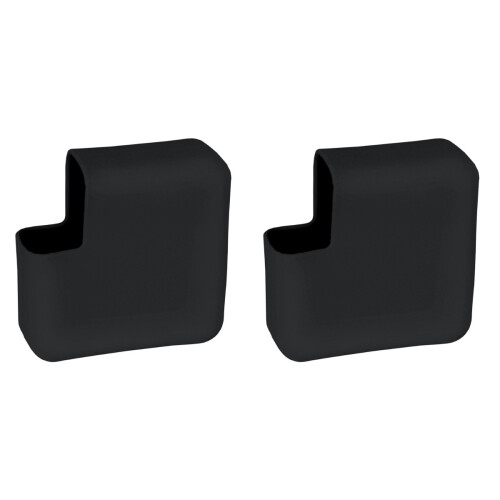 2Pièces Coque Silicone Noire Protectrice Adaptateur 15 Pro