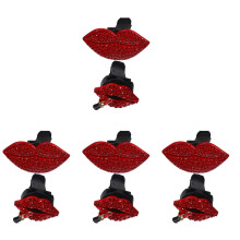 8Pcs Durable Red Car Air Vent Clips Rhinestone Car Decoration