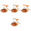 4Ensembles Costume Enfant Cosplay Oreilles Queue Coloré 4