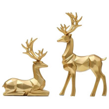 Deer Desktop Ornament Sitting/Standing Position Cute Christmas Deer Statue Home Decor