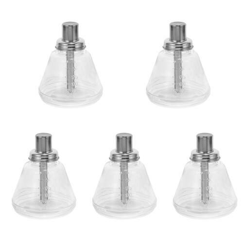5Pièces Flacons Pression En Verre Transparent Réutilisables Antifuites