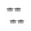 2Pcs Household Aluminum Alloy Cooker Replacement Pot Silver Multi-Use 6