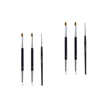 2Sets Tear Ditch Concealer Brush Double-Head Sponge Black Makeup Tool