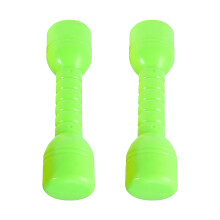 6Pcs Children Plastic Barbells Light Green ABS Dumbbells for Exercise