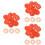 300Pièces Housses De Détecteur De Orange Visible 8