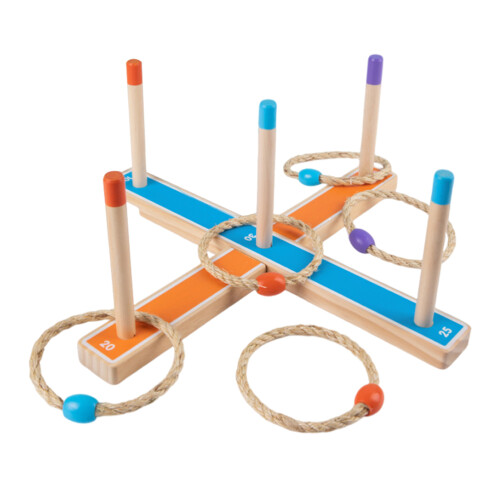 2Ensembles Anneaux À Lancer En Bois Parent-Enfant 2