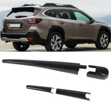Cache-étui de garniture de la vitre arrière pour Subaru Outback BT 2020-2023, motif en fibre de carbone