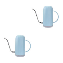 2Pcs Blue Household Watering Cans with Comfortable Grip for Plants