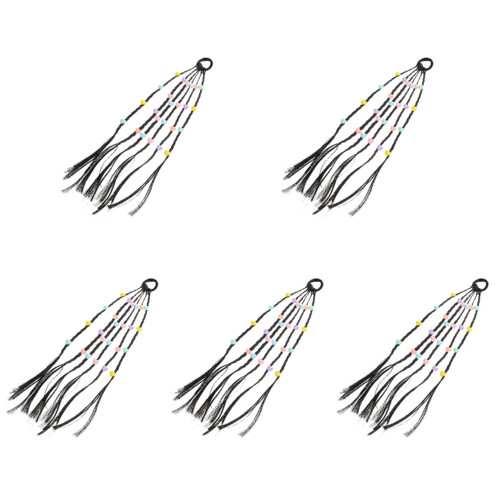 Artibetter Unisex 5Pcs Synthetic Braided Ponytail Hair Extensions For Women Decoration