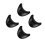 4Pcs Durable Black Silicone Shampoo Bowl Neck Rest Cushion 1