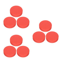 9Pcs Red Mini Hockey Pucks Realistic Glide for Indoor Outdoor Play