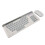 Retro White Wireless Keyboard & Mouse Set, 400mAh 1