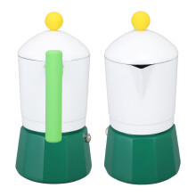 Aluminium Alloy 150ml Moka Stove Coffee Maker Green for Home & Travel