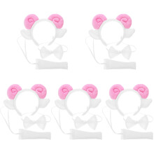 5Sets Lichtgewicht Roze Schapenaccessoires Met Hoofdband En