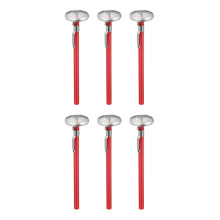 6Pcs Car Thermometer Mechanical Air Conditioner Red Compact Durable