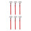 6Pcs Car Thermometer Mechanical Air Conditioner Red Compact Durable 1