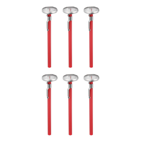 6Pcs Car Thermometer Mechanical Air Conditioner Red Compact Durable