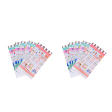 4Pcs Transparent PVC Stickers Assorted Colors for Notebook & Scrapbook